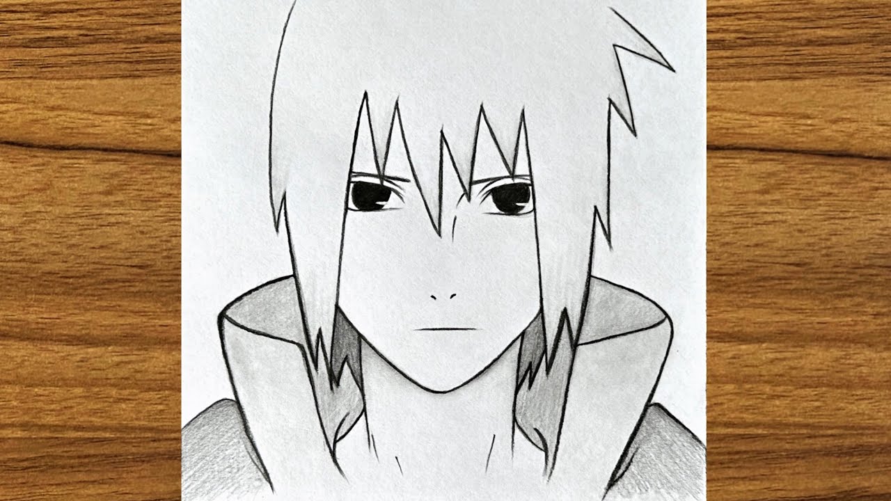 Sasuke Anime Drawing - Pencil Sketch- (○__○) Easy & Step by Step #Anime # Sasuke #Drawing - YouTube